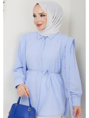 Mavi Beli Kemerli Tunik Mavi Beli Kemerli Tunik