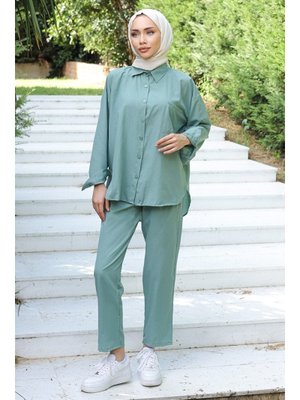 Mint Gömlek Pantolon İkili Takım Mint Gömlek Pantolon İkili Takım
