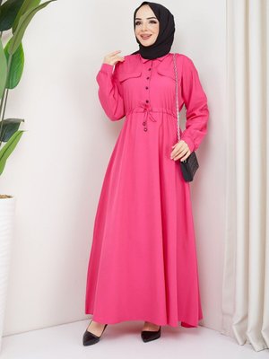 Fuşya Ela Elbise Fuşya Ela Elbise