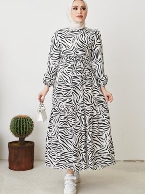 Zebra Desen Elbise