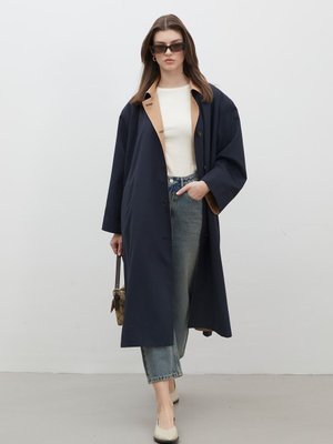 Mılano Oversıze Trençhkot Lacivert Mılano Oversıze Trençhkot Lacivert