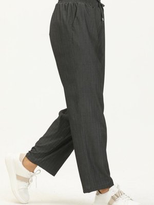 Gri Cepli Bol Paça Pantolon