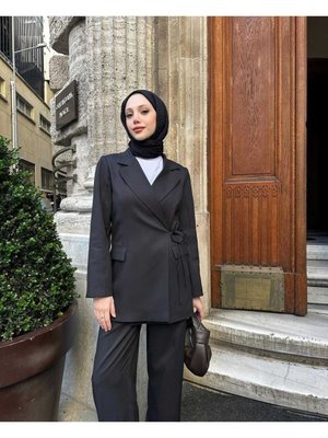 Yandan Bağlamalı Ceket Takım