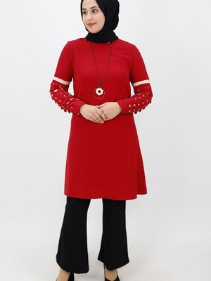Bordo Lazer Kol Battal Aerobin Tunik Bordo Lazer Kol Battal Aerobin Tunik