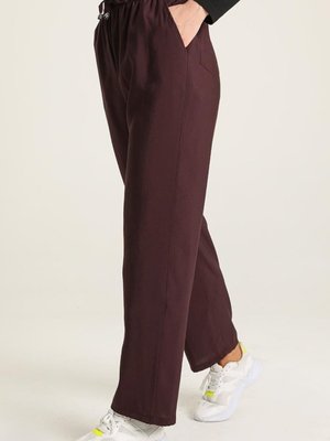 Koyu Bordo Cepli Bol Paça Pantolon