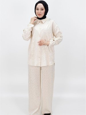 Taş Jakar Kumaş Desenli İkili Takım Taş Jakar Kumaş Desenli İkili Takım