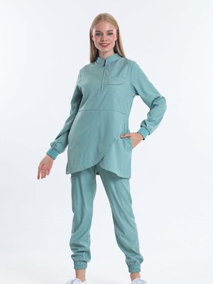 Jasmıne Likralı Mint Yeşili Doktor Hemşire Cerrahi Üniforma Takımı