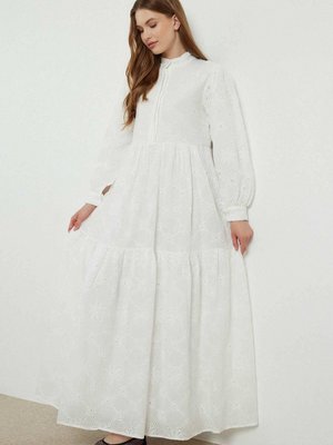 Sicilya Brode Elbise Beyaz
