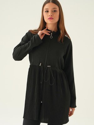 Etek Pile Detay Kap Siyah