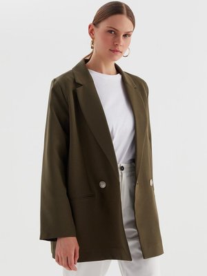 Tek Düğmeli Blazer Ceket Haki Tek Düğmeli Blazer Ceket Haki