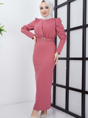 Gül Kurusu Aykız Krep Elbise