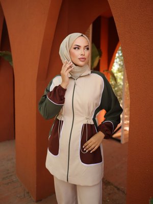 Eşofman Takımı Fermuarlı Double Crep Kumaş