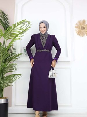 Mürdüm Havva Abiye Elbise