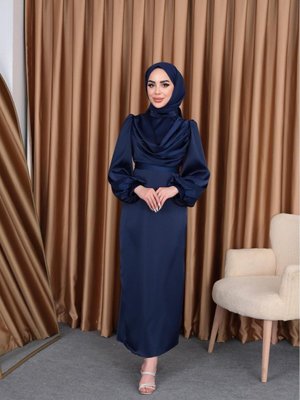 Saten Dagaje Abiye Elbise