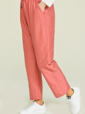 Gül Kurusu Cepli Bol Paça Pantolon