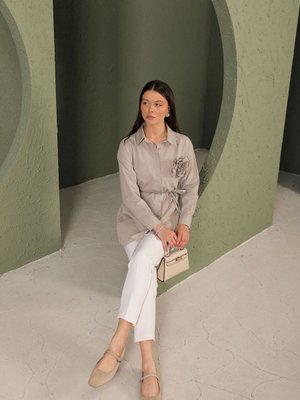 Vizon Taşlı Gömlek