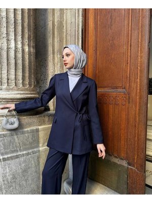 Yandan Bağlamalı Ceket Takım