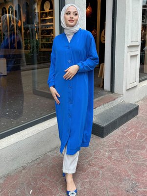 Ayrobin Uzun Hırka Mavi