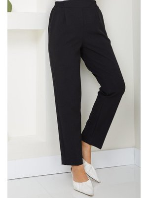 Siyah Beli Lastikli Kumaş Pantolon Siyah Beli Lastikli Kumaş Pantolon