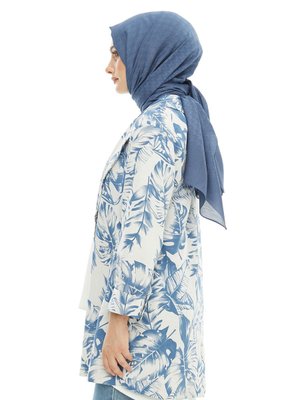 İndigo Erkek Yaka Cepli Rahat Kesim Ceket