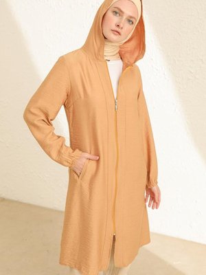 Taba Kapüşonlu Cepli Kap Taba Kapüşonlu Cepli Kap