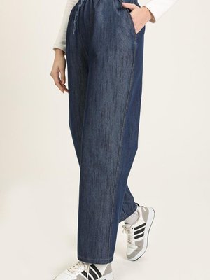 Lacivert Cepli Bol Paça Kot Pantolon Lacivert Cepli Bol Paça Kot Pantolon