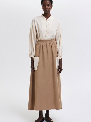 Cep Detaylı Müslin Etek