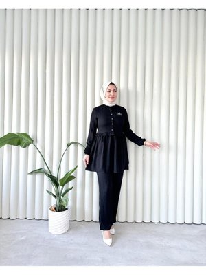 Gofre Keten Takım Siyah Gofre Keten Takım Siyah