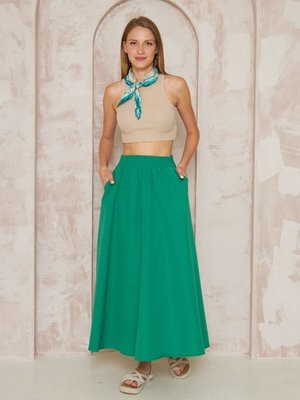 Benetton Cepli Beli Lastikli Kiloş Dökümlü Bohem Tarz Salaş Poplin Uzun Etek Benetton Cepli Beli Lastikli Kiloş Dökümlü Bohem Tarz Salaş Poplin Uzun Etek