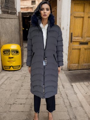 Füme Kürklü Şişme Mont