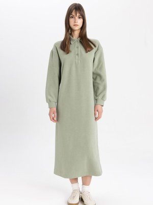 Regular Fit Yaka Selanik Kumaş Gömlek Elbise B7260ax24sp