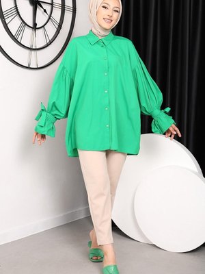 Yeşil Kolları Bağlamalı İpli Tunik Yeşil Kolları Bağlamalı İpli Tunik