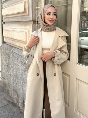 Kol Kemerli Trençkot Bej Kol Kemerli Trençkot Bej