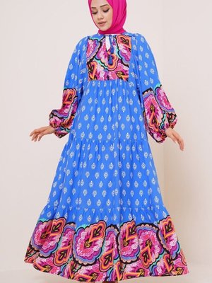 Mavi Viskon Elbise Mavi Viskon Elbise