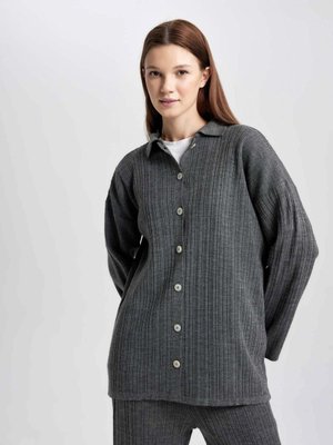 Regular Fit Polo Yaka Hırka B9881ax23wn