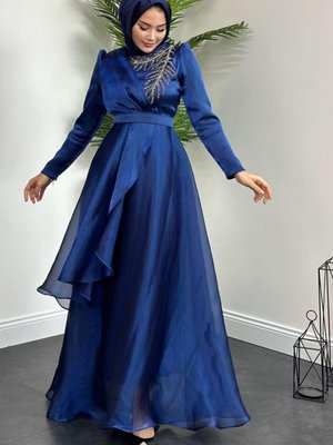 Seda Abiye Elbise Lacivert Seda Abiye Elbise Lacivert