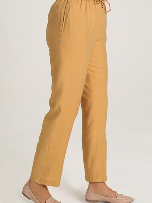 Sarı Cepli Bol Paça Pantolon Sarı Cepli Bol Paça Pantolon
