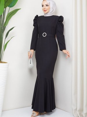 Siyah Akşın Abiye Elbise