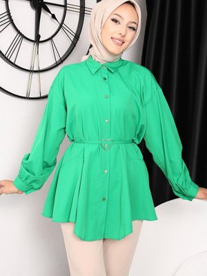 Yeşil Kemeri Kalpli Tunik Yeşil Kemeri Kalpli Tunik