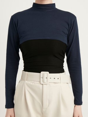 Large ) Uzun Kollu Balıkçı Yaka Pamuk Yarım Body Lacivert ( Small Medium Large ) Uzun Kollu Balıkçı Yaka Pamuk Yarım Body Lacivert ( Small Medium