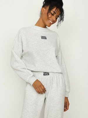 Gri Basic Örme Sweatshirt Gri Basic Örme Sweatshirt