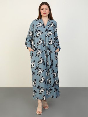 Mavi Büyük Beden Elbise