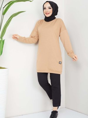 Camel Aksesuarlı Tunik
