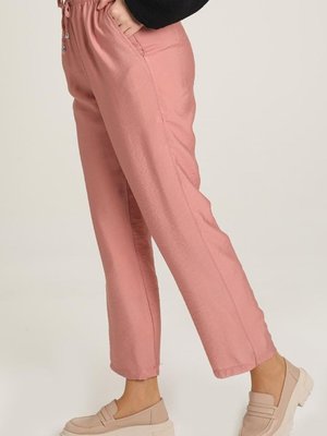 Gül Kurusu Cepli Bol Paça Pantolon