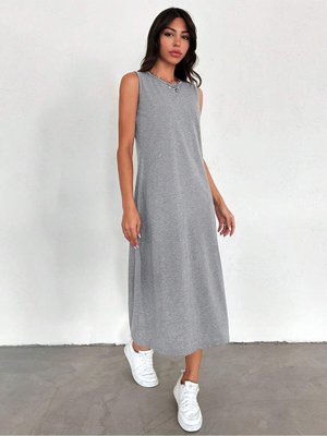 Gri Kolsuz Elbise Astarı İçlik Pamuk