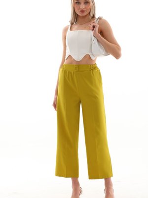 Hardal Reems Mevsimlik Ön Düğmeli Ve Beli Esnek Lastikli Dubble Kumaş Cepli Pantolon Hardal Reems Mevsimlik Ön Düğmeli Ve Beli Esnek Lastikli Dubble Kumaş Cepli Pantolon