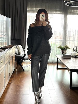 Füme Pensli Deri Pantolon