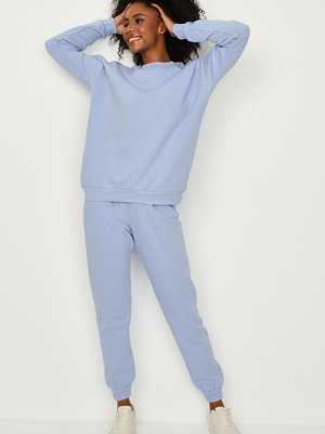 Blue Basic Jogger Kalın İçi Polarlı Örme Eşofman Altı