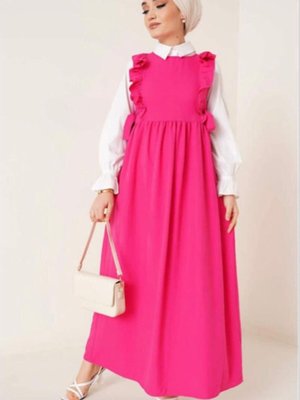 Fuşya Fırfır Detaylı Jile Fuşya Fırfır Detaylı Jile