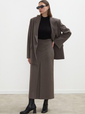 Premium Pile Detaylı Kalem Etek Vizon Premium Pile Detaylı Kalem Etek Vizon